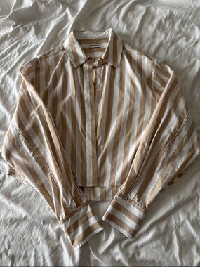 Simkhai renata cropped button down shirt
